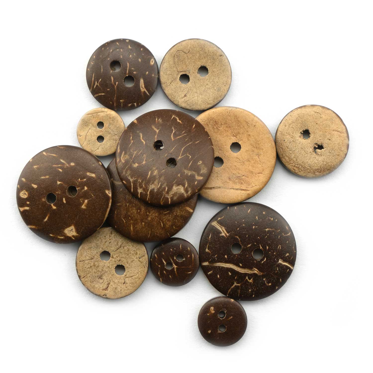 ENSEMBLE DE BOUTONS EN NOIX DE COCO x5