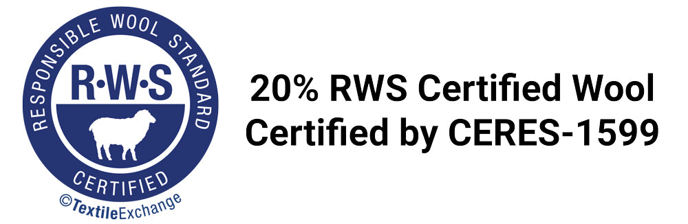 RWS - Responsible Wool Standard Certified - 20% RWS Certified Wool - Certified by CERES-1599