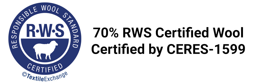 RWS - Responsible Wool Standard Certified - 70% RWS Certified Wool - Certified by CERES-1599